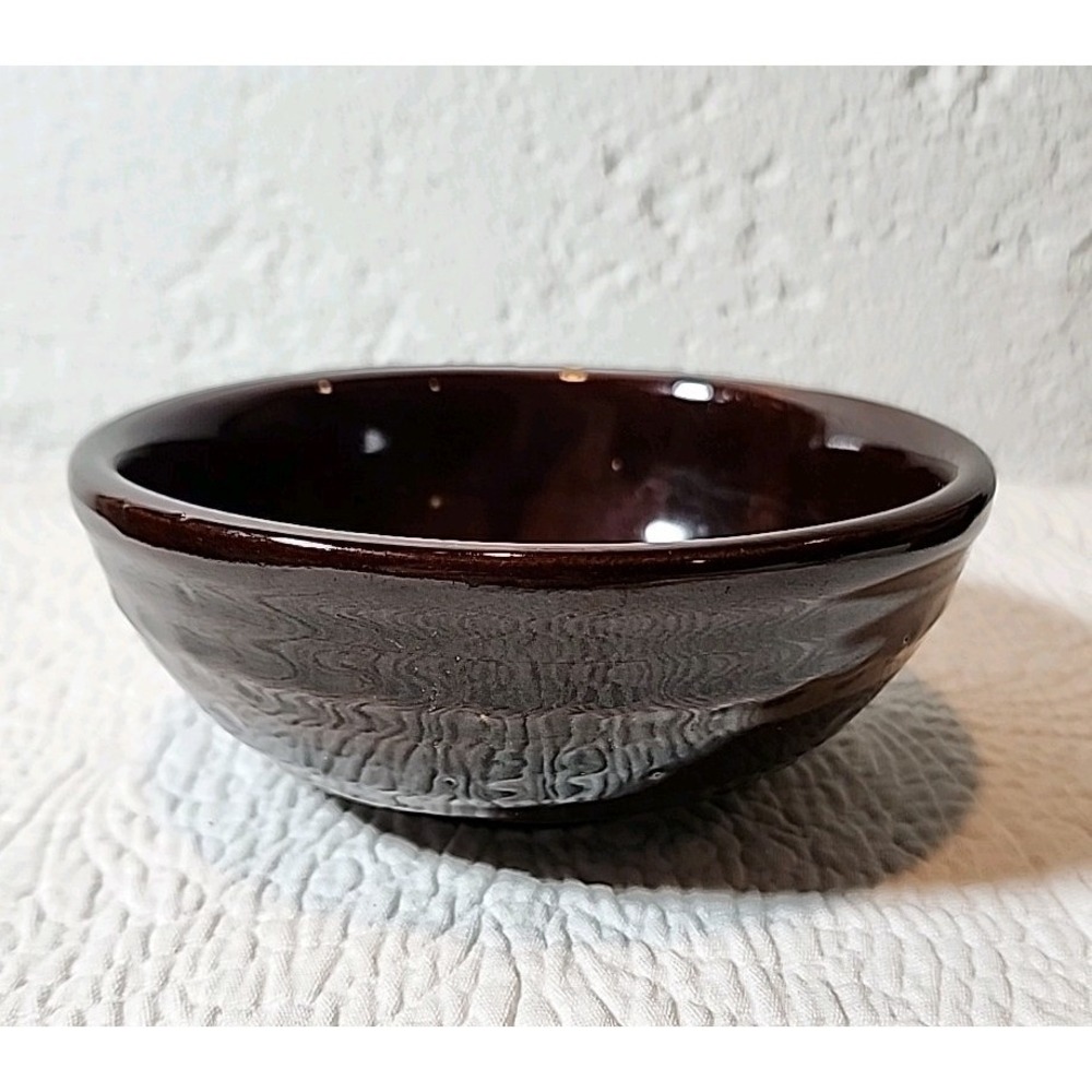 Marcrest Daisy Dot 5.5" Cereal Bowl Brown Pottery Vintage Retro Imperfect